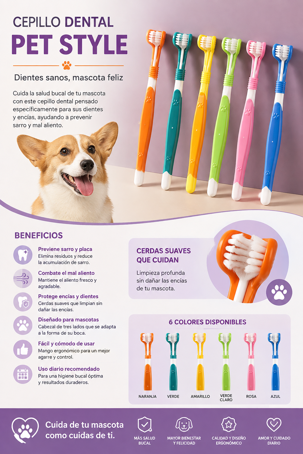 Cepillo Dental para Perros y Gatos | Deterrajaras
